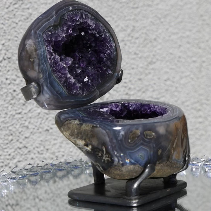 Druzy Amethyst Geode Jewelry Box