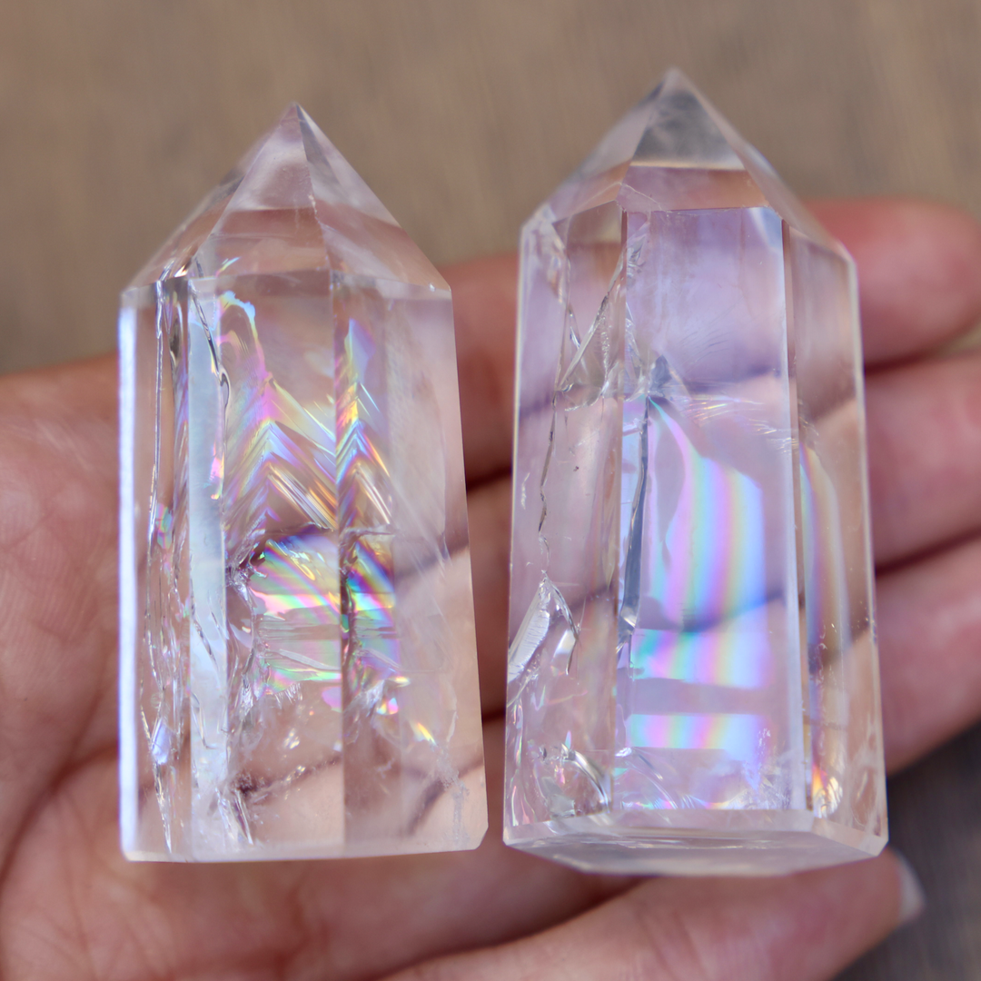 Rainbow Clear Quartz Energy Tower