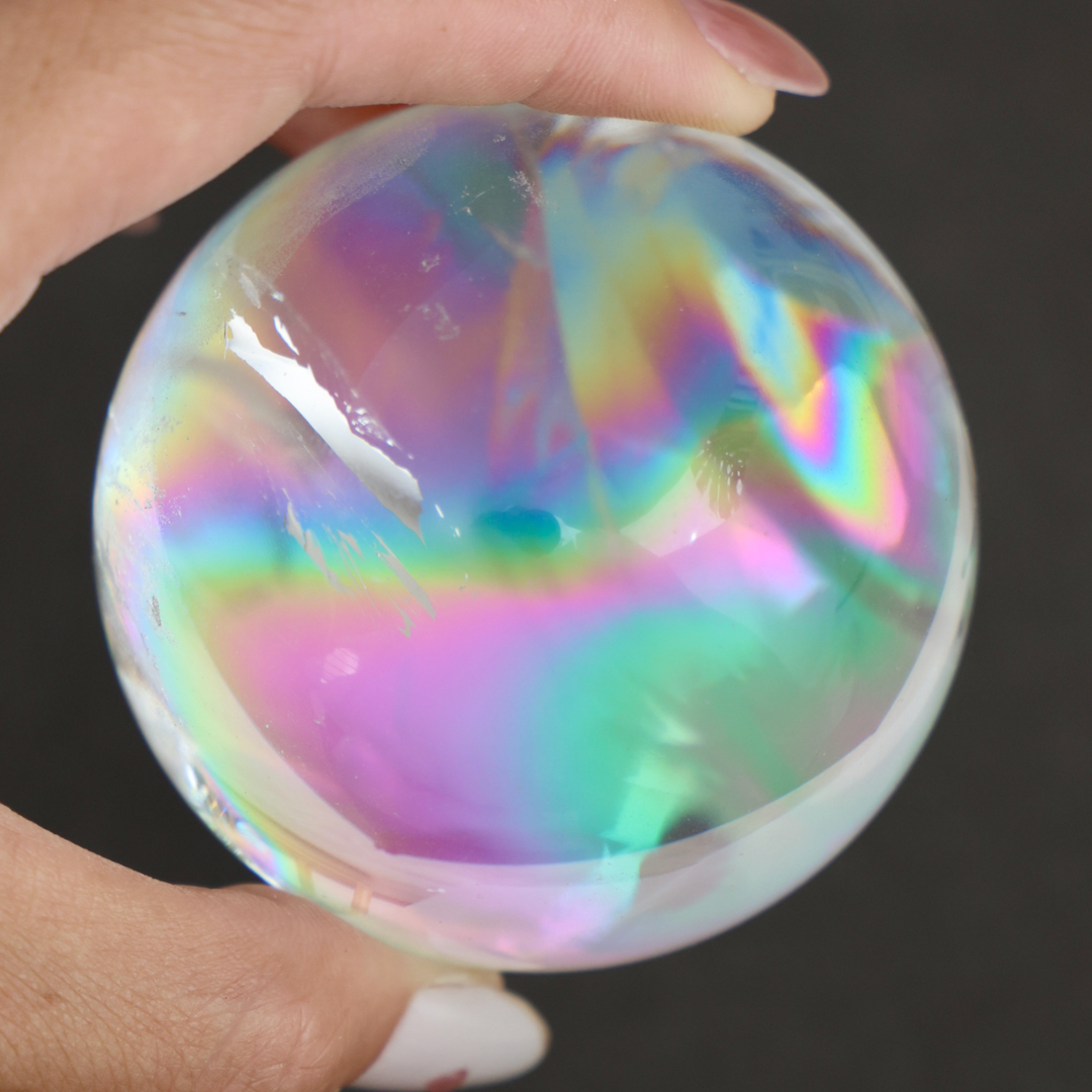 Rainbow Clear Quartz Sphere