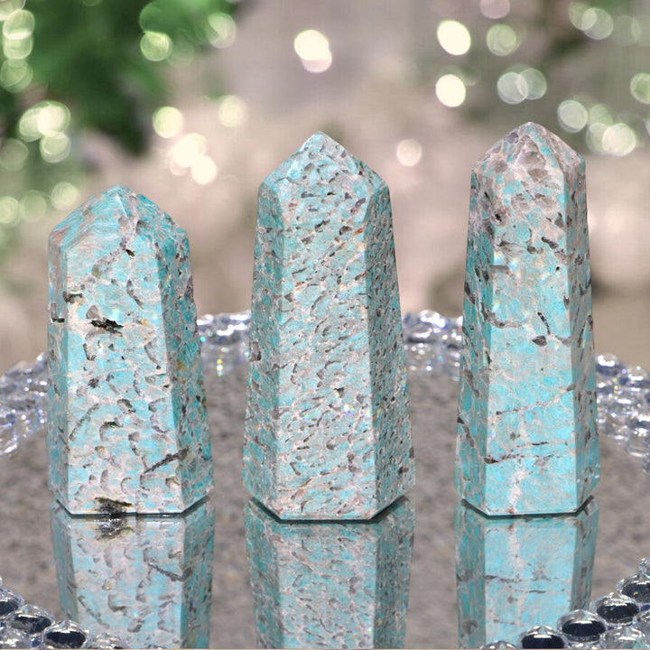 Rare Amazonite Smoky Quartz Tower