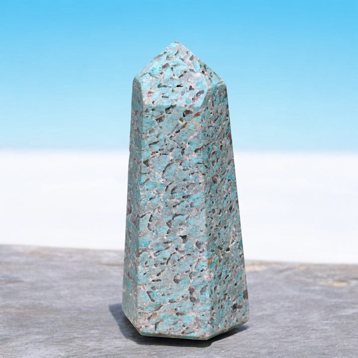 Rare Amazonite Smoky Quartz Tower