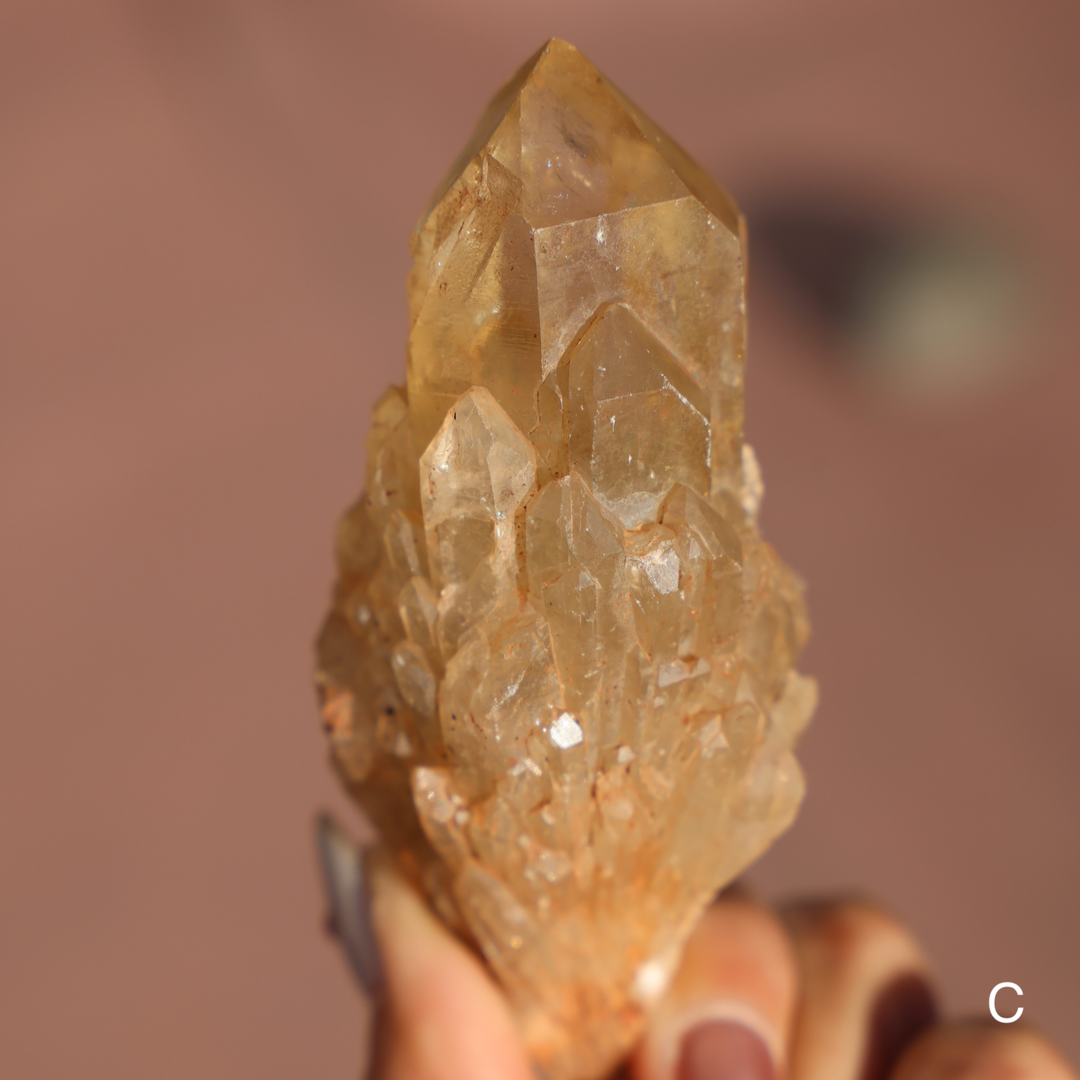 Raw Kundalini Citrine Cluster