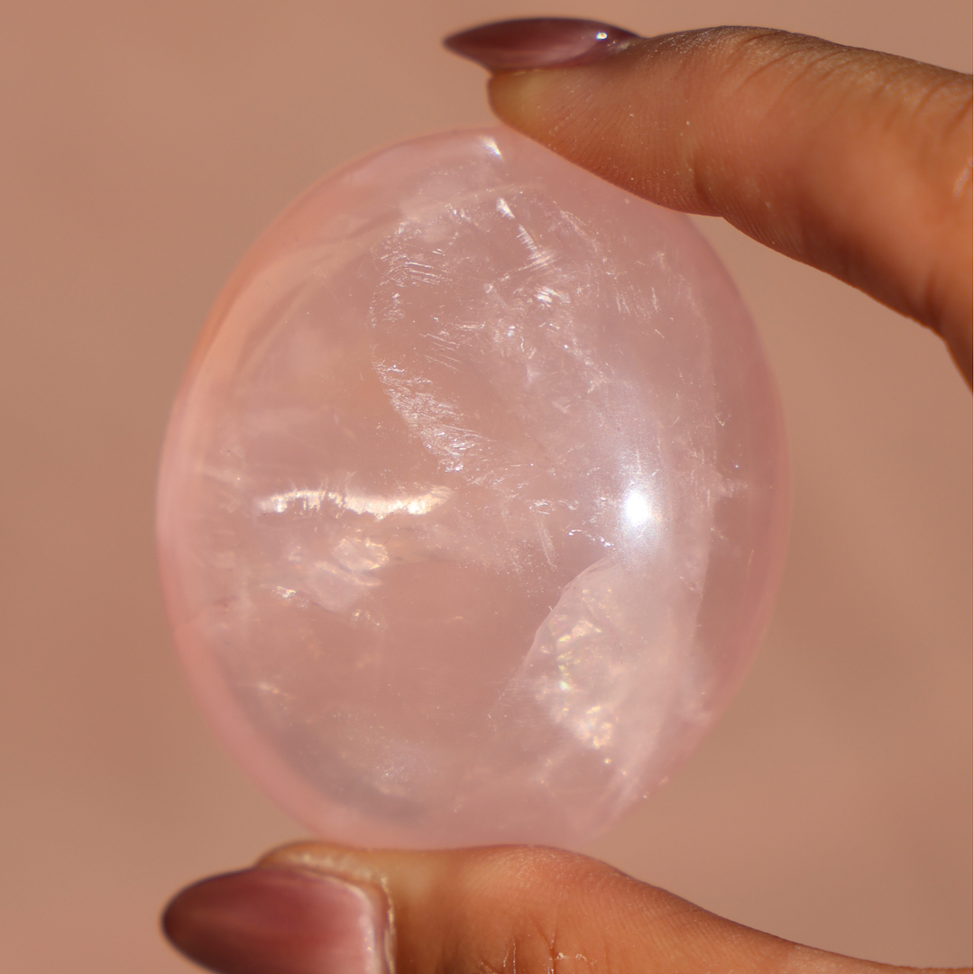 Rose Quartz Palm Stone