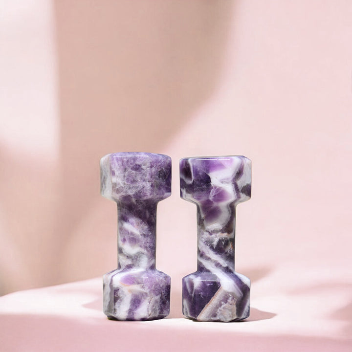 Hand-carved Dream Amethyst Dumbbell - S/M - Enchantia Muse