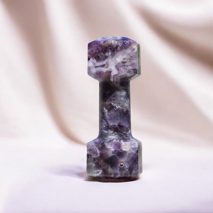 Hand-carved Dream Amethyst Dumbbell - S/M - Enchantia Muse