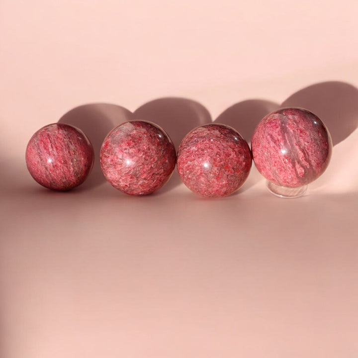 'Sakura' Gemmy Rhodonite Sphere