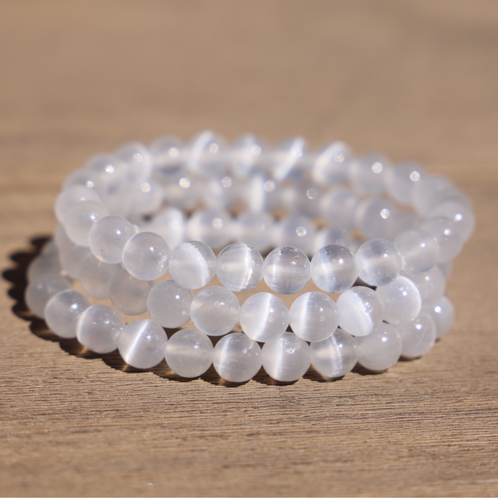 Natural Selenite Crystal Bracelet