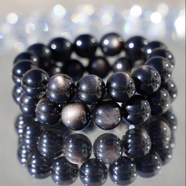 Silver Obsidian Bracelet