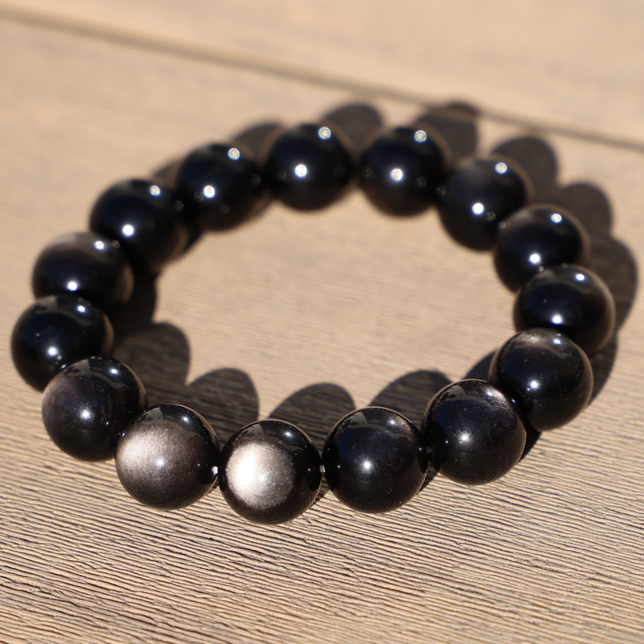 Silver Obsidian Bracelet