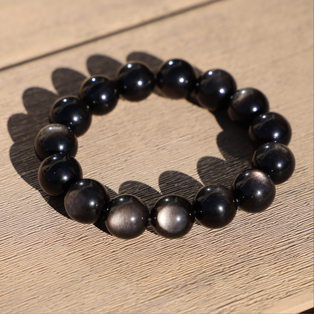 Silver Obsidian Bracelet