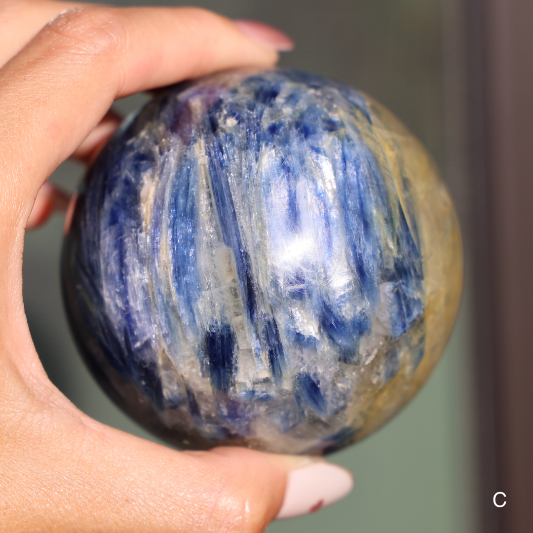 'Starry Night' High Quality Blue Kyanite Sphere