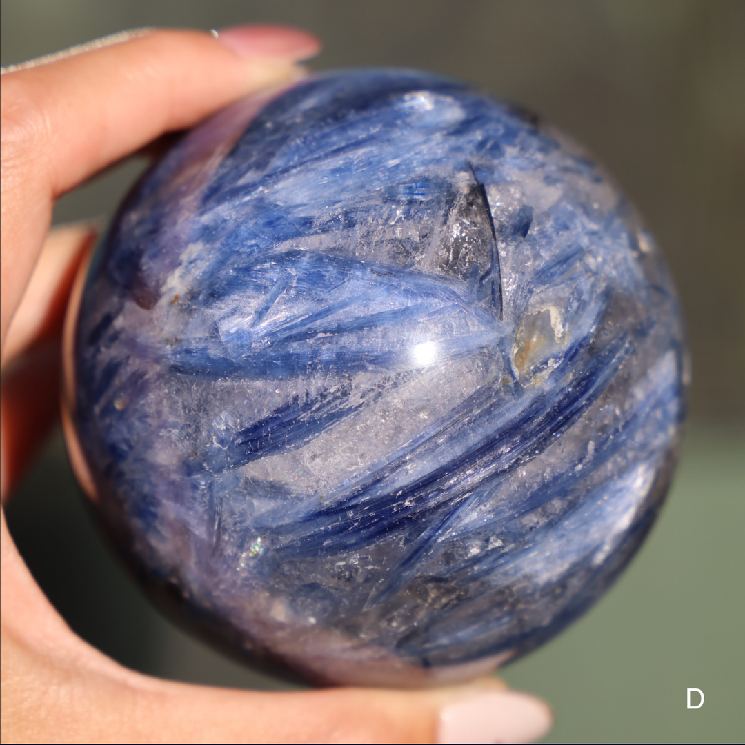 'Starry Night' High Quality Blue Kyanite Sphere