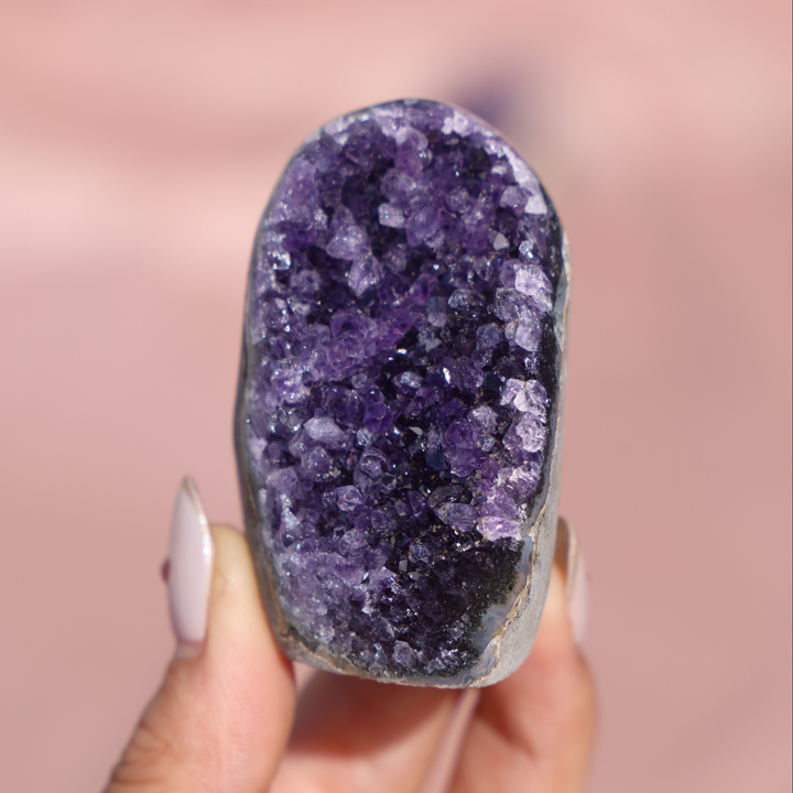 Tiny Brazilian Amethyst Cut Base