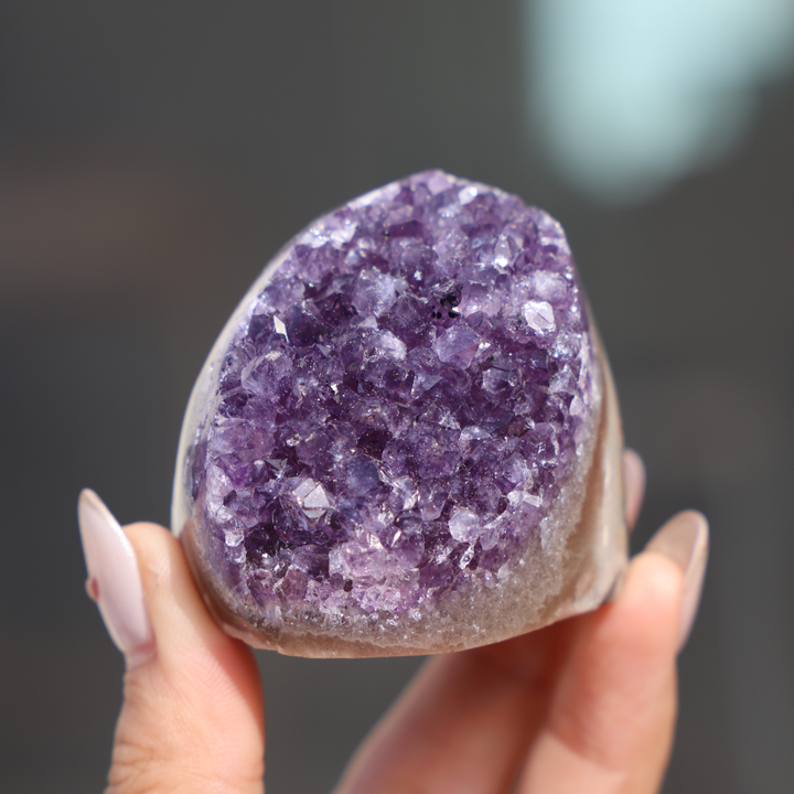 Tiny Brazilian Amethyst Cut Base