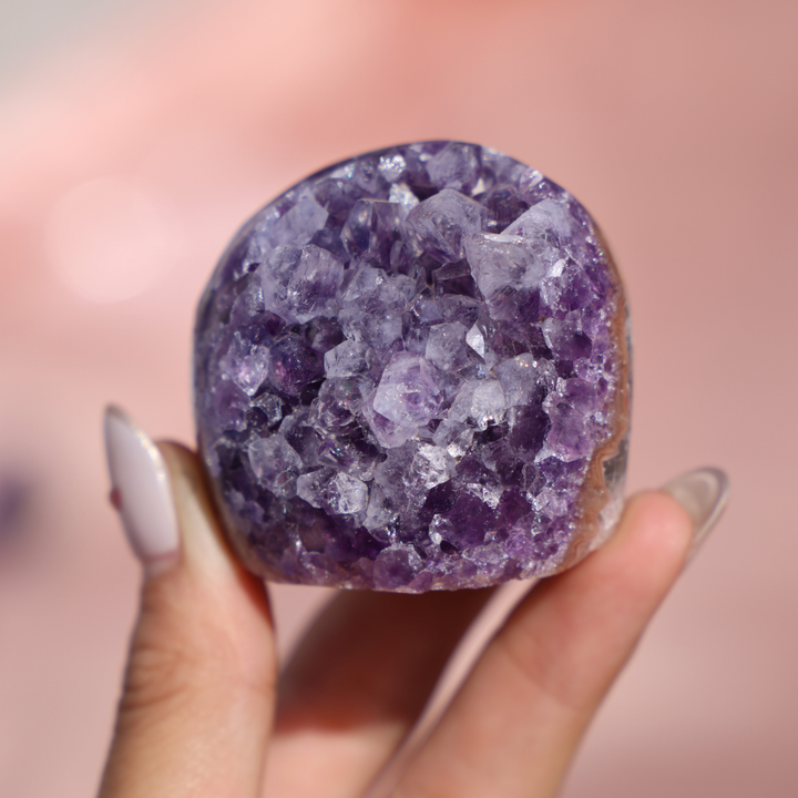 Tiny Brazilian Amethyst Cut Base