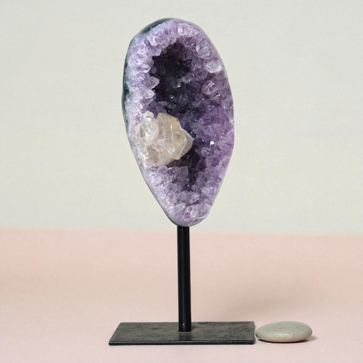 Amethyst with Calcite on Stand #3