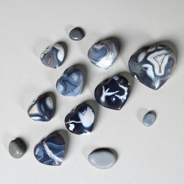 Orca Agate Heart