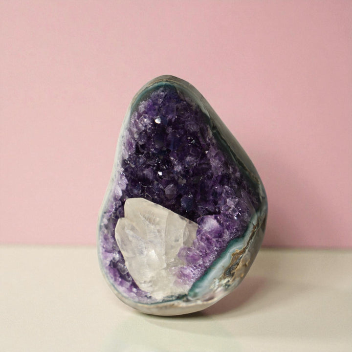 Amethyst Calcite Cut Base