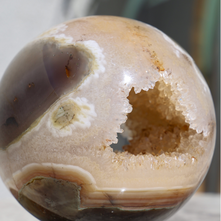 'TRIAD' Golden Agate Sphere - XL