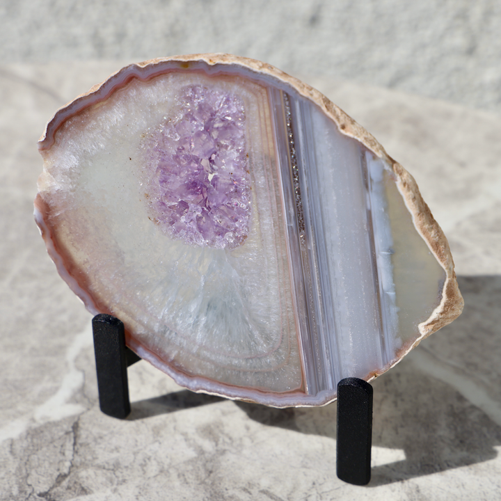 'Universe' Agate Slice with Stand