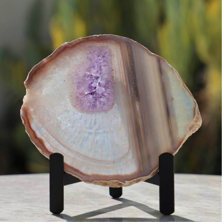 'Universe' Agate Slice with Stand