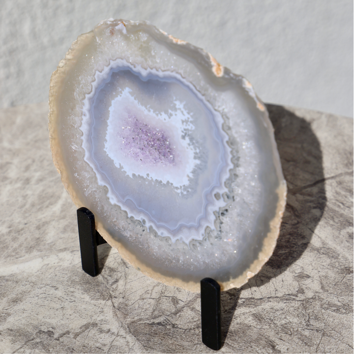 'Universe' Agate Slice with Stand