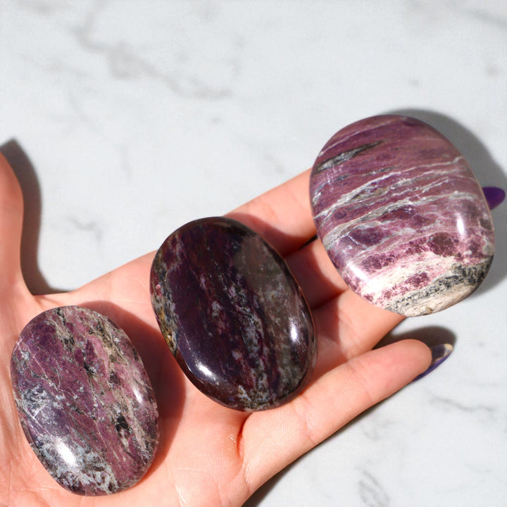 Purple Dumortierite Palm Stone