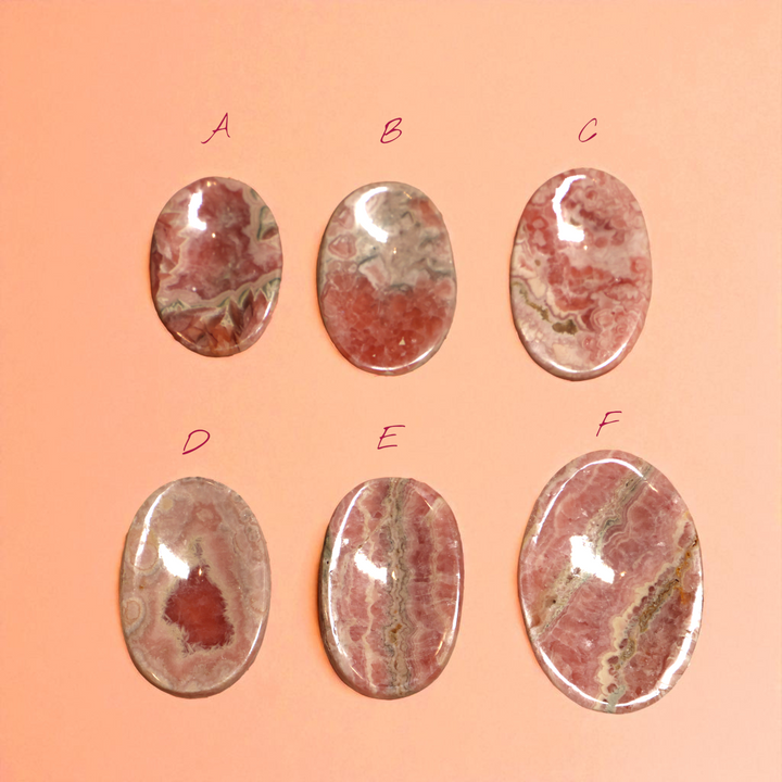 High Quality Rhodochrosite Worry Stone