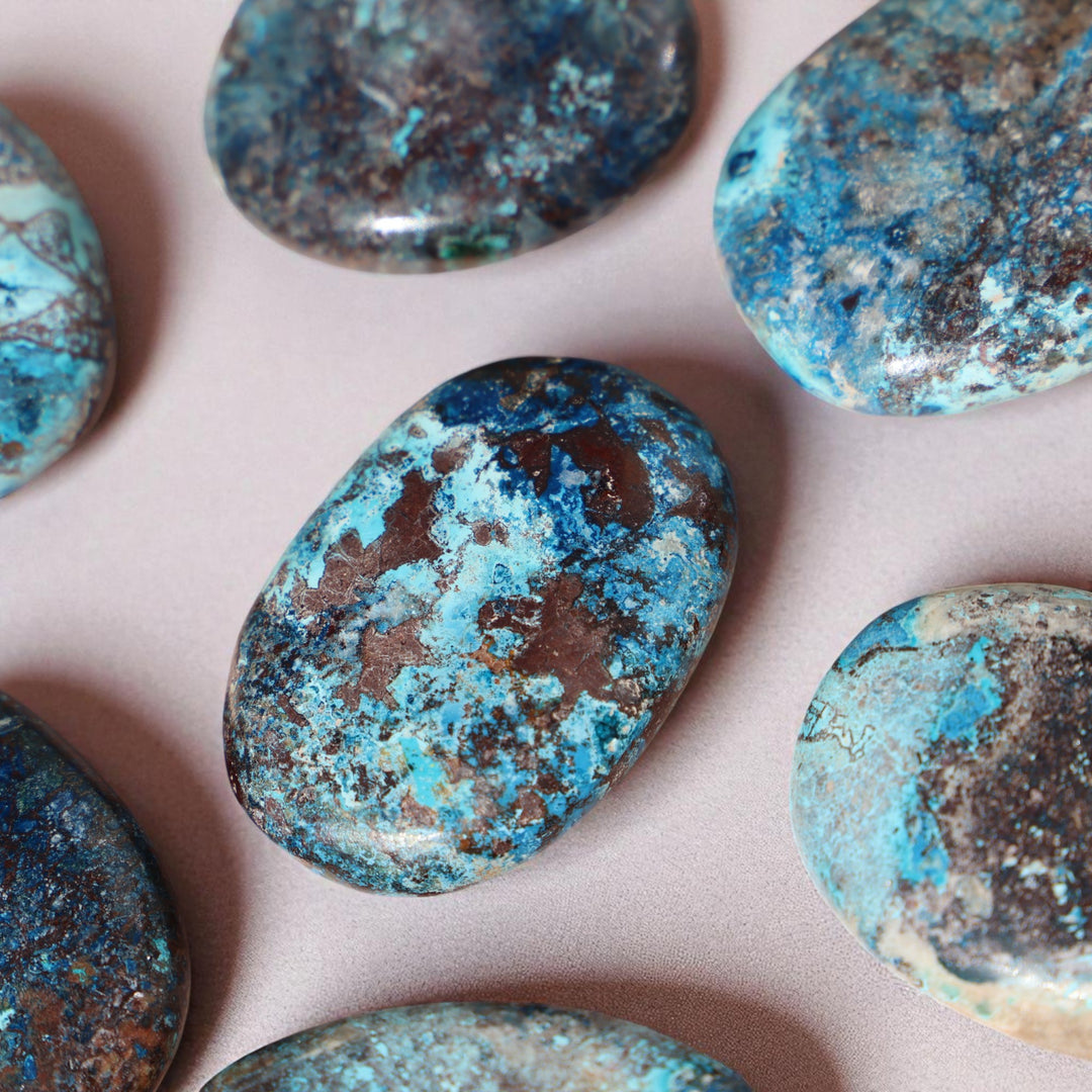 Shattuckite Palm Stone