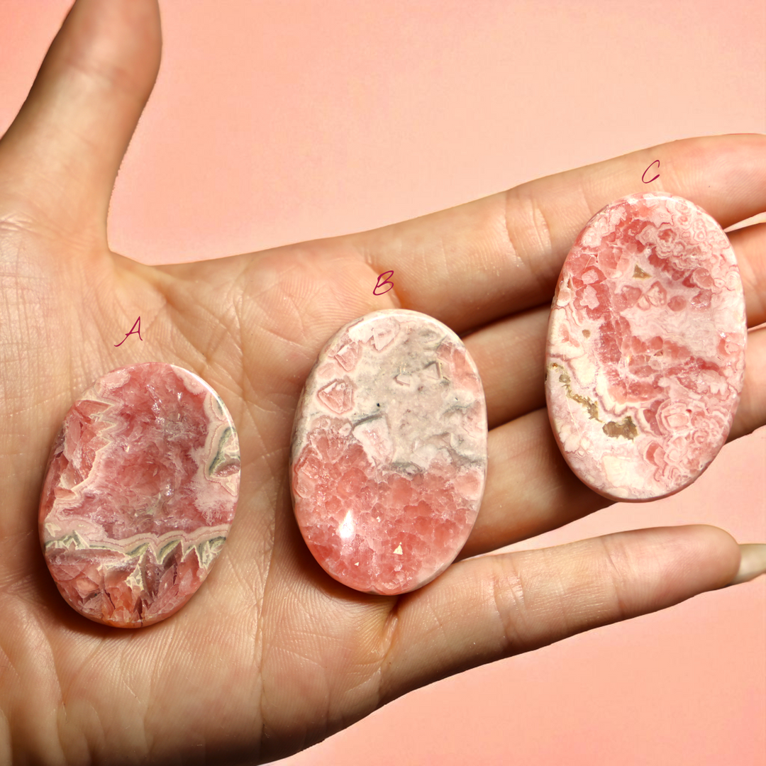 High Quality Rhodochrosite Worry Stone