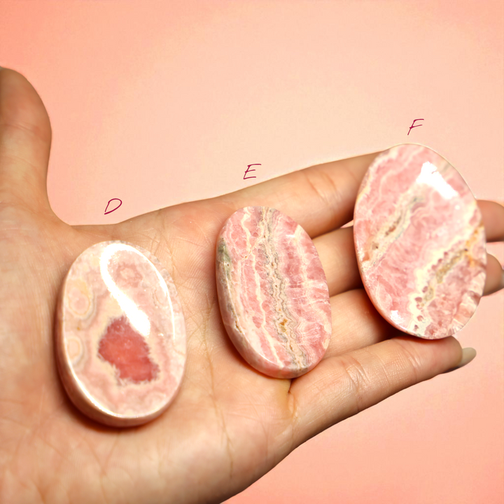 High Quality Rhodochrosite Worry Stone